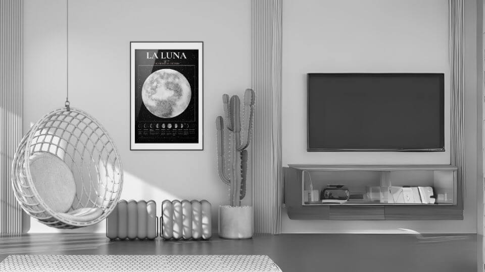 hardtfeldd - La Luna Poster in room